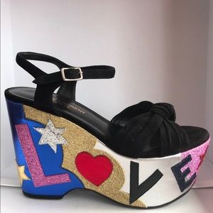 Saint Laurent Candy Love Suede Platforms Size 36